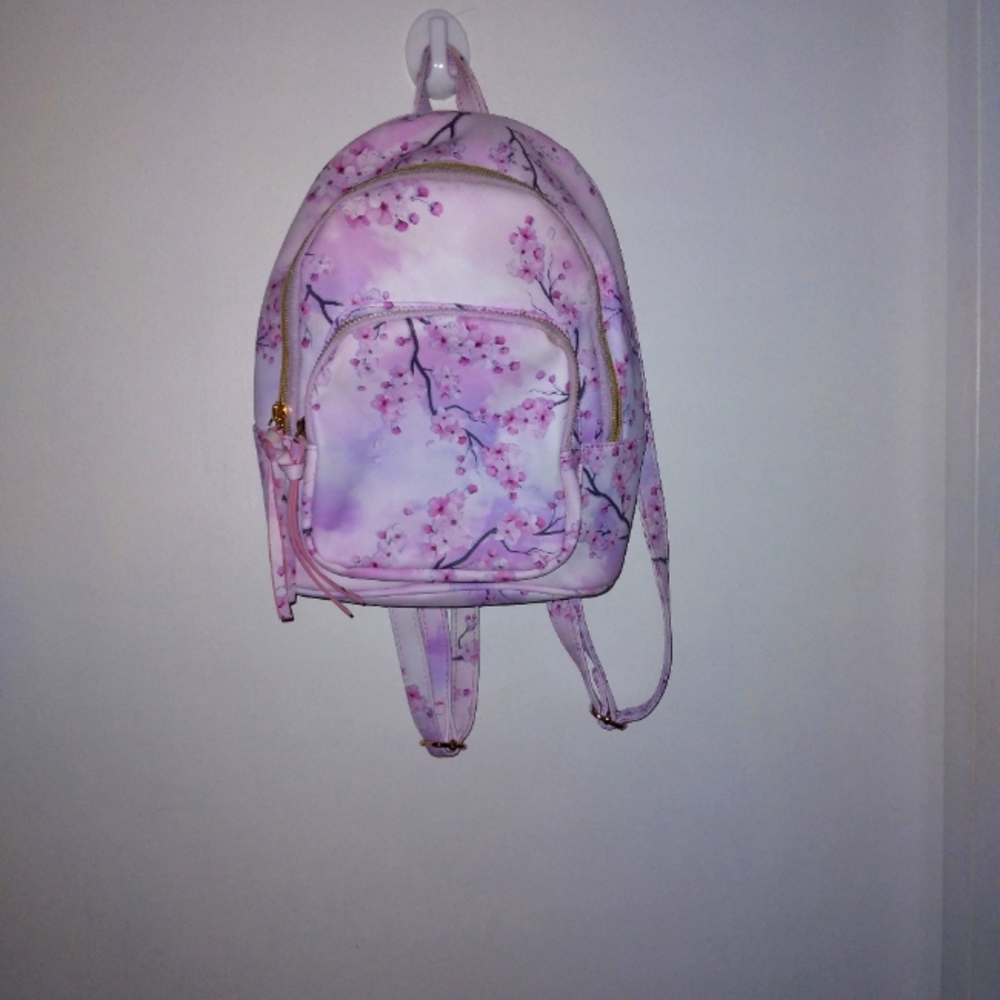 Pink cherry blossom back pack